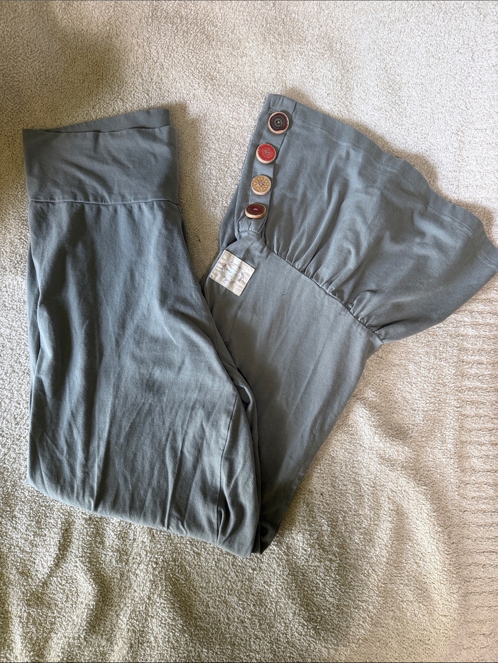 Women’s High-Waist Wide Leg Leggings in Slate Gray
